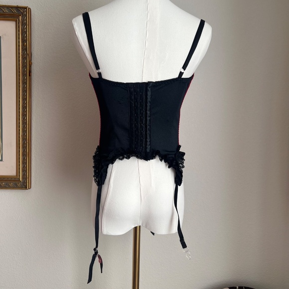 Frederick's of Hollywood Red and Black Corset Bustier - Picture 5 of 6